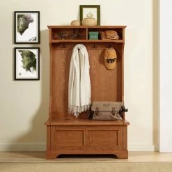 Campbell Oak Hall Tree by CROSLEY FURNITURE -Deals CROSLEY FURNITURE Store oak crosley furniture hall trees cf6005 oa 76 1000