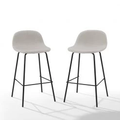 Riley 33.5 in. Oatmeal Low Back Metal Frame Counter Height Bar Stool (Set of 2) by CROSLEY FURNITURE -Deals CROSLEY FURNITURE Store oatmeal crosley furniture bar stools cf501725 ol c3 1000