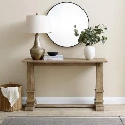 Joanna 50 in. Rustic Brown Rectangle Wood Console Table by CROSLEY FURNITURE -Deals CROSLEY FURNITURE Store rustic brown crosley furniture console tables cf1340 rb 31 1000