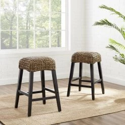 Edgewater 37in. Seagrass Backless Counter Stool (Set of 2) by CROSLEY FURNITURE -Deals CROSLEY FURNITURE Store seagrass crosley furniture bar stools cf502527 sg 31 1000