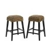 Edgewater 37in. Seagrass Backless Counter Stool (Set of 2) by CROSLEY FURNITURE