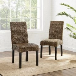 Edgewater Seagrass Dining Chair (Set of 2) by CROSLEY FURNITURE -Deals CROSLEY FURNITURE Store seagrass crosley furniture dining chairs cf502418 sg 31 1000