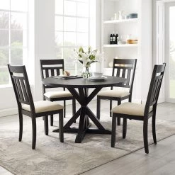 Hayden 5-Piece Slate Round Dining Set by CROSLEY FURNITURE -Deals CROSLEY FURNITURE Store slate crosley furniture dining room sets kf13027sl 31 1000