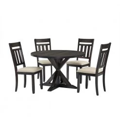 Hayden 5-Piece Slate Round Dining Set by CROSLEY FURNITURE