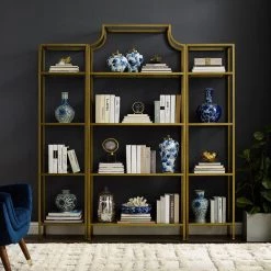 Aimee Soft Gold Etagere Set (3-Piece) by CROSLEY FURNITURE -Deals CROSLEY FURNITURE Store soft gold crosley furniture bookcases bookshelves kf65004gl 4f 1000