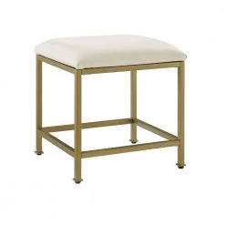 Aimee Soft Gold and Creme Vanity Stool by CROSLEY FURNITURE
