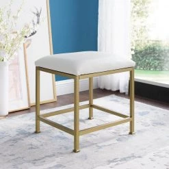 Aimee Soft Gold and Creme Vanity Stool by CROSLEY FURNITURE -Deals CROSLEY FURNITURE Store soft gold crosley furniture makeup vanities cf1310 gl 76 1000