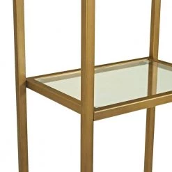 Aimee 78 in. Soft Gold Writing Desk with 2-Piece Etagere by CROSLEY FURNITURE -Deals CROSLEY FURNITURE Store soft gold crosley furniture writing desks kf65005gl 1f 1000