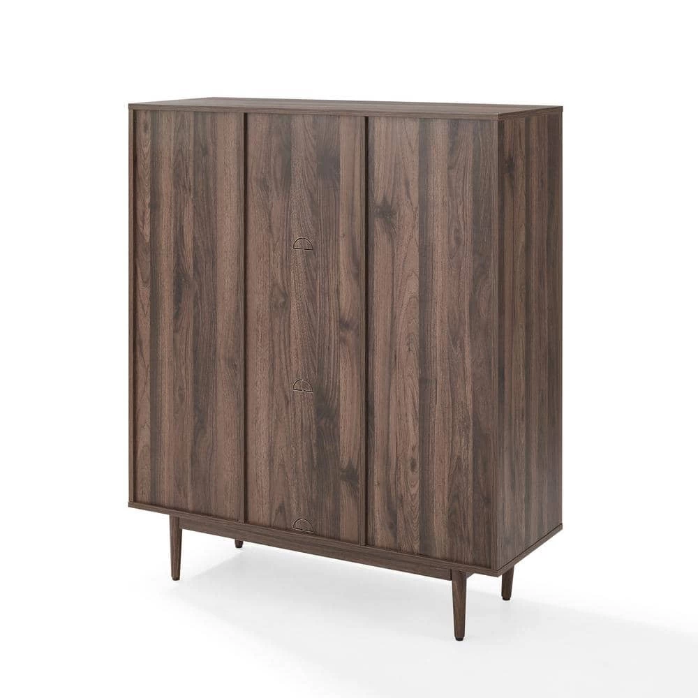 Liam 49.5 in. Walnut Engineered Wood 9-Shelf Accent Bookcase by CROSLEY FURNITURE 5 Liam 49.5 in. Walnut Engineered Wood 9-Shelf Accent Bookcase by CROSLEY FURNITURE - Image 3