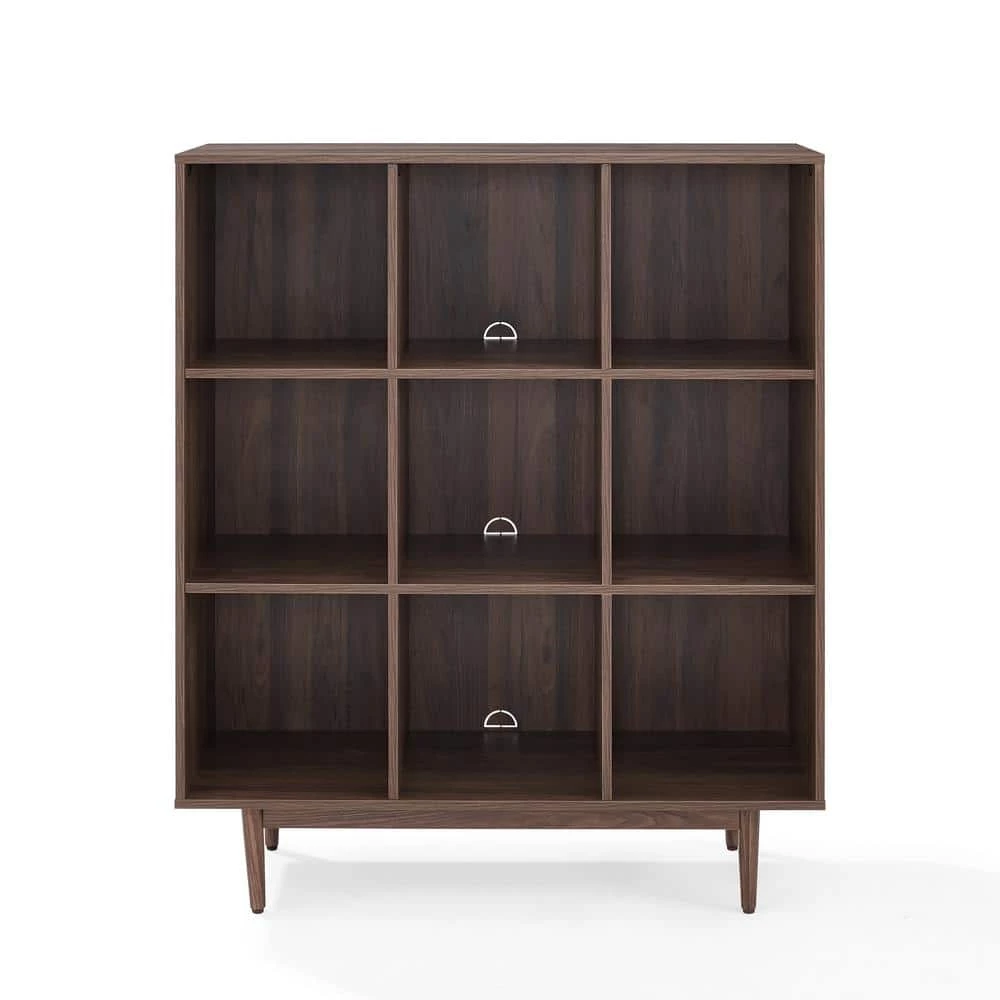 Liam 49.5 in. Walnut Engineered Wood 9-Shelf Accent Bookcase by CROSLEY FURNITURE 4 Liam 49.5 in. Walnut Engineered Wood 9-Shelf Accent Bookcase by CROSLEY FURNITURE - Image 2
