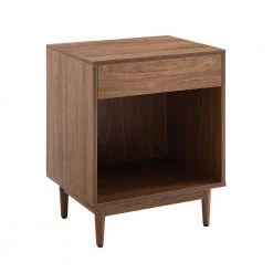 Liam Walnut Record Storage End Table by CROSLEY FURNITURE