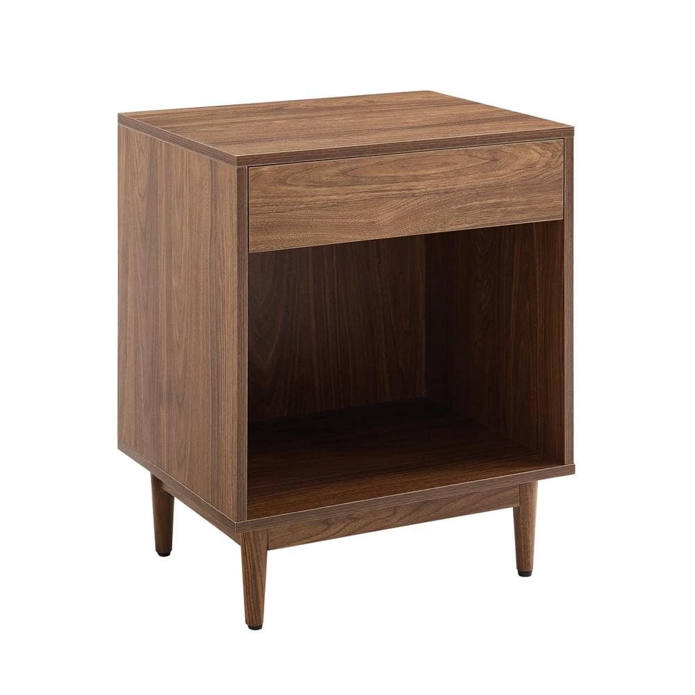 Liam Walnut Record Storage End Table by CROSLEY FURNITURE 3 Liam Walnut Record Storage End Table by CROSLEY FURNITURE