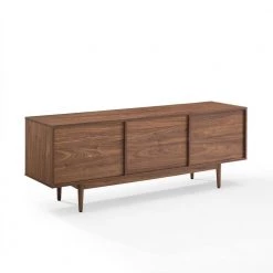 Liam Walnut Record Storage Console Cabinet by CROSLEY FURNITURE -Deals CROSLEY FURNITURE Store walnut crosley furniture media storage cf1115 wa 4f 1000