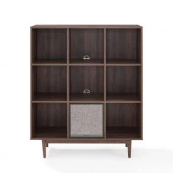 Liam Walnut 9-Cube Record Storage Bookcase with Speaker by CROSLEY FURNITURE 10 Liam Walnut 9-Cube Record Storage Bookcase with Speaker by CROSLEY FURNITURE -Deals CROSLEY FURNITURE Store walnut crosley furniture media storage kf13121wa bk c3 1000