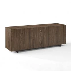 Silas 58 in. Walnut TV Stand Fits TV's up to 65 in. with Cable Management by CROSLEY FURNITURE -Deals CROSLEY FURNITURE Store walnut crosley furniture tv stands cf101458 wa 1f 1000