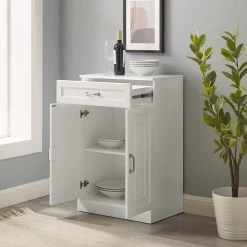 Stanton White Storage Cabinet by CROSLEY FURNITURE -Deals CROSLEY FURNITURE Store white crosley furniture accent cabinets cf3121 wh 77 1000