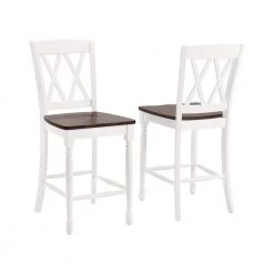 Shelby White Counter Height Stool (Set of 2) by CROSLEY FURNITURE