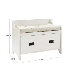 Fremont White Entryway Bench by CROSLEY FURNITURE -Deals CROSLEY FURNITURE Store white crosley furniture bedroom benches cf6017 wh 40 1000
