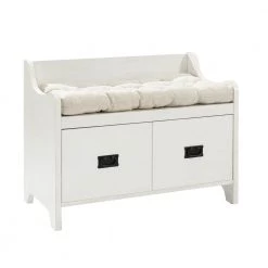 Fremont White Entryway Bench by CROSLEY FURNITURE
