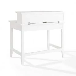 54 in. Rectangular White 4 Drawer Computer Desk with Hutch by CROSLEY FURNITURE 15 54 in. Rectangular White 4 Drawer Computer Desk with Hutch by CROSLEY FURNITURE -Deals CROSLEY FURNITURE Store white crosley furniture computer desks kf65004wh 1f 1000