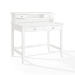 54 in. Rectangular White 4 Drawer Computer Desk with Hutch by CROSLEY FURNITURE 12 54 in. Rectangular White 4 Drawer Computer Desk with Hutch by CROSLEY FURNITURE -Deals CROSLEY FURNITURE Store white crosley furniture computer desks kf65004wh 77 1000
