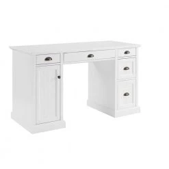 Shoreline 54 in. Rectangular White Writing Desk by CROSLEY FURNITURE
