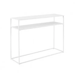 Braxton 42 in. White Rectangle Wood Top Console Table by CROSLEY FURNITURE