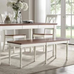 Shelby White Dining Bench by CROSLEY FURNITURE -Deals CROSLEY FURNITURE Store white crosley furniture dining benches cf501118 wh 44 1000