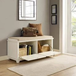 Adler White Entryway Bench by CROSLEY FURNITURE -Deals CROSLEY FURNITURE Store white crosley furniture dining benches cf6009 wh 31 1000