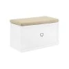 Harper White 20.5"H x 33"W x 16.5"D Entryway Bench with Tan Cushion by CROSLEY FURNITURE 1 Harper White 20.5"H x 33"W x 16.5"D Entryway Bench with Tan Cushion by CROSLEY FURNITURE -Deals CROSLEY FURNITURE Store white crosley furniture dining benches cf6027 wh 64 1000