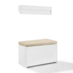 Harper White 2-Piece Entryway Set by CROSLEY FURNITURE -Deals CROSLEY FURNITURE Store white crosley furniture dining benches kf31013wh 1f 1000