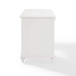 54 in. Rectangular White 5 Drawer Executive Desk with Keyboard Tray by CROSLEY FURNITURE -Deals CROSLEY FURNITURE Store white crosley furniture executive desks cf6507 wh 1f 1000