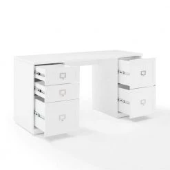 Harper 60 in. Rectangular White Executive Desk with File Cabinet by CROSLEY FURNITURE 13 Harper 60 in. Rectangular White Executive Desk with File Cabinet by CROSLEY FURNITURE -Deals CROSLEY FURNITURE Store white crosley furniture executive desks kf65010wh 4f 1000