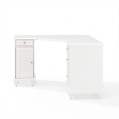 Palmetto 50.56 in. Corner White 4-Drawer Executive Desk by CROSLEY FURNITURE 12 Palmetto 50.56 in. Corner White 4-Drawer Executive Desk by CROSLEY FURNITURE -Deals CROSLEY FURNITURE Store white crosley furniture executive desks kf65012wh c3 1000