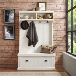 Seaside White Hall Tree by CROSLEY FURNITURE -Deals CROSLEY FURNITURE Store white crosley furniture hall trees cf6006 wh 31 1000