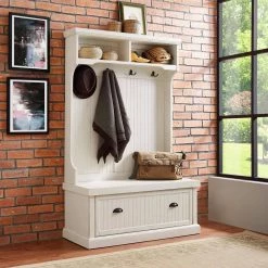 Seaside White Hall Tree by CROSLEY FURNITURE -Deals CROSLEY FURNITURE Store white crosley furniture hall trees cf6006 wh 44 1000