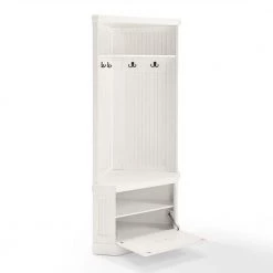 Seaside White Corner Hall Tree by CROSLEY FURNITURE -Deals CROSLEY FURNITURE Store white crosley furniture hall trees cf6020 wh 1f 1000