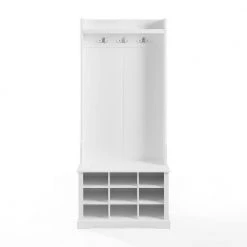 Anderson White Shoe Storage Hall Tree by CROSLEY FURNITURE -Deals CROSLEY FURNITURE Store white crosley furniture hall trees cf6032 wh c3 1000