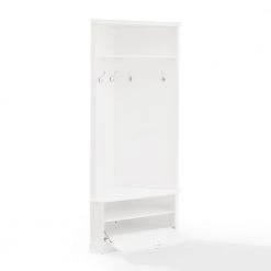 Ellison White Corner Hall Tree by CROSLEY FURNITURE -Deals CROSLEY FURNITURE Store white crosley furniture hall trees cf6038 wh 4f 1000