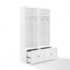 Harper 2-Piece White Hall Tree Set by CROSLEY FURNITURE -Deals CROSLEY FURNITURE Store white crosley furniture hall trees kf31007wh 4f 1000