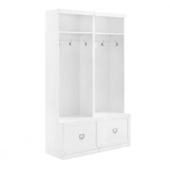 Harper 2-Piece White Hall Tree Set by CROSLEY FURNITURE