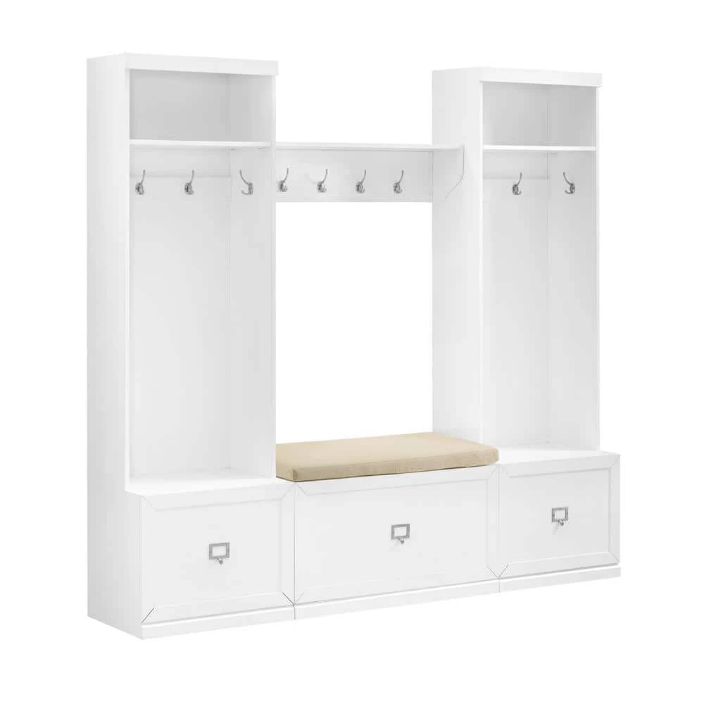 Harper 4-Piece White Entryway Set by CROSLEY FURNITURE 3 Harper 4-Piece White Entryway Set by CROSLEY FURNITURE