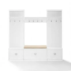 Harper 4-Piece White Entryway Set by CROSLEY FURNITURE 11 Harper 4-Piece White Entryway Set by CROSLEY FURNITURE -Deals CROSLEY FURNITURE Store white crosley furniture hall trees kf31014wh c3 1000