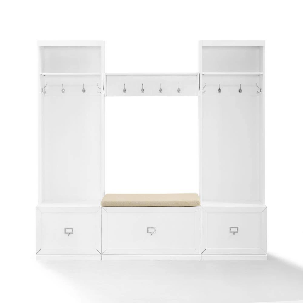 Harper 4-Piece White Entryway Set by CROSLEY FURNITURE 5 Harper 4-Piece White Entryway Set by CROSLEY FURNITURE - Image 3