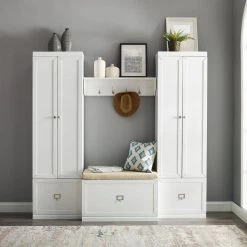 Harper White 4-Piece Entryway Set by CROSLEY FURNITURE 17 Harper White 4-Piece Entryway Set by CROSLEY FURNITURE -Deals CROSLEY FURNITURE Store white crosley furniture hall trees kf31015wh 31 1000