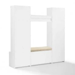 Harper White 4-Piece Entryway Set by CROSLEY FURNITURE -Deals CROSLEY FURNITURE Store white crosley furniture hall trees kf31016wh 1f 1000