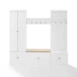Harper White 4-Piece Entryway Set by CROSLEY FURNITURE -Deals CROSLEY FURNITURE Store white crosley furniture hall trees kf31016wh c3 1000