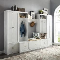 Harper White 6-Piece Entryway Set by CROSLEY FURNITURE 14 Harper White 6-Piece Entryway Set by CROSLEY FURNITURE -Deals CROSLEY FURNITURE Store white crosley furniture hall trees kf31017wh 44 1000
