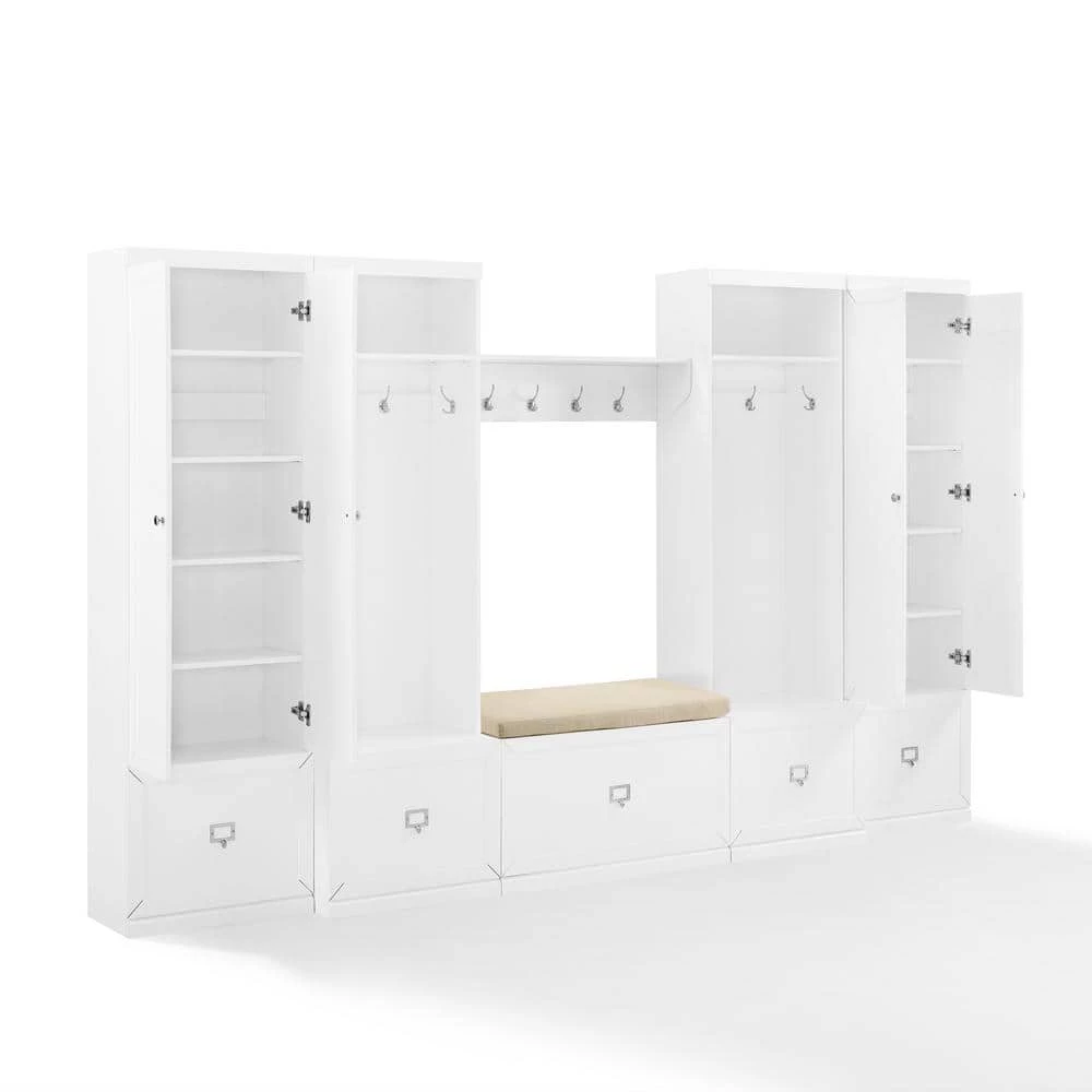 Harper White 6-Piece Entryway Set by CROSLEY FURNITURE 6 Harper White 6-Piece Entryway Set by CROSLEY FURNITURE - Image 4