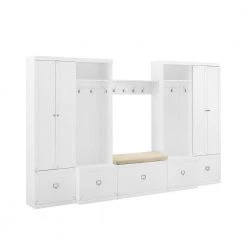 Harper White 6-Piece Entryway Set by CROSLEY FURNITURE